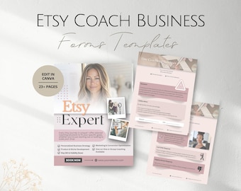 Etsy Coach Business Forms Templates, Editable Service Form, Mentors Experts Set, Professional Guide, Entrepreneurs Agreements, Coaching Plan