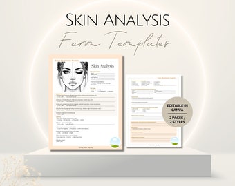Modèles commerciaux d'analyse de la peau, évaluation faciale modifiable, modèle d'esthéticienne professionnelle Services de clinique de beauté Consultation de la peau SPA