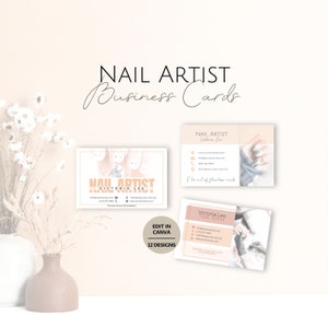Modelos de cartão de visita para manicure, design de cartões informativos editáveis sobre cuidados com as unhas, serviço de manicure profissional personalizável, ofertas especiais de manicure
