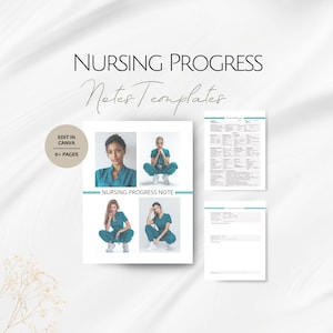 Modèles de note de progrès en soins infirmiers, formulaires modifiables de dossier professionnel d'infirmière