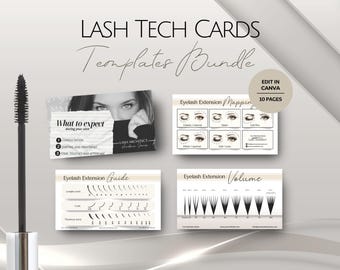 Plantilla de tarjeta de presentación para técnicos de pestañas, diseño de tarjetas de información editables para artistas de pestañas, plantillas personalizables para técnicos de extensiones, servicio profesional