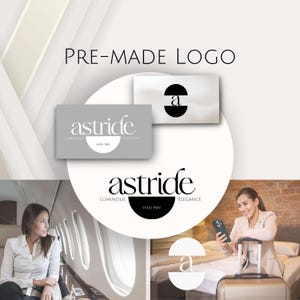 Vooraf gemaakt logo, minimalistische ondernemerslogo's, aanpasbaar Elegante professionele tekstbranding Zakelijk merkontwerp Bewerkbaar bloguiterlijk