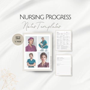Nurse Progress Note Templates, Editable Nursing Business Folder Forms Pre-made RN LVN Form Template Professional Health Progressing Protocol