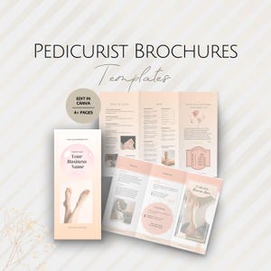 Pediküre Business Brochure Vorlagen, bearbeitbarer Flyer, Pediküre Feet Experte Broschüren, Professional Service Trifold Fußpflege Preisgestaltung Flyer