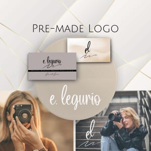 Logo prédéfini, logos d'entrepreneurs minimalistes, texte de marque professionnel élégant et personnalisable, conception de marque d'entreprise, apparence de blog modifiable