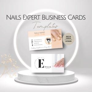 Sjabloon Nail Expert-visitekaartje, bewerkbaar Nail Expert Infokaarten Ontwerp Aanpasbare Schoonheidssalon Klantsjablonen Professionele service