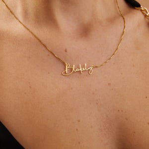 Personalized Signature Necklace, Custom Handwritten Name Pendant, Unique Birthday Gift For Daughter, Valentine’s Day Gift for Her