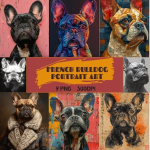 Elegant French Bulldog Canvas Print, Lifelike Pet Portrait, Home Office Accent, Special Gift for Dog Owners