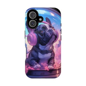 Colorful Dog Lovers Magnetic Tough Case, Pet Phone Cover, Cute French Bulldog Art, Gift for Dog Owners, Phone Accessories