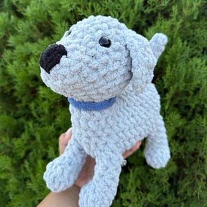 Crochet Standing Puppy | Soft Dog Plush | Puppy Gift | Stuffed Animal Toy | Handmade Amigurumi
