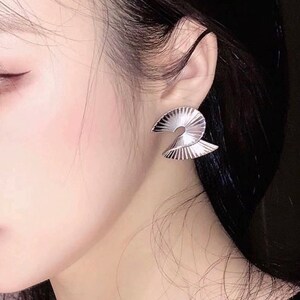 925 Sterling Silver Earrings, Twist Design Earrings, Simple Design Earrings, Perfect Gift for Her