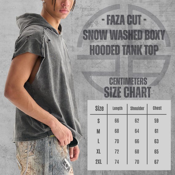 VIAVANDA DISTORTION HOODED TANK TOP ベージュ VIAVANDA DISTORTION HOODED TANK TOP ベージュ Acid Wash Boxy