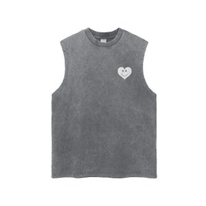 Men's Oversized Tank Tops, Sleeveless Distressed Tops for
