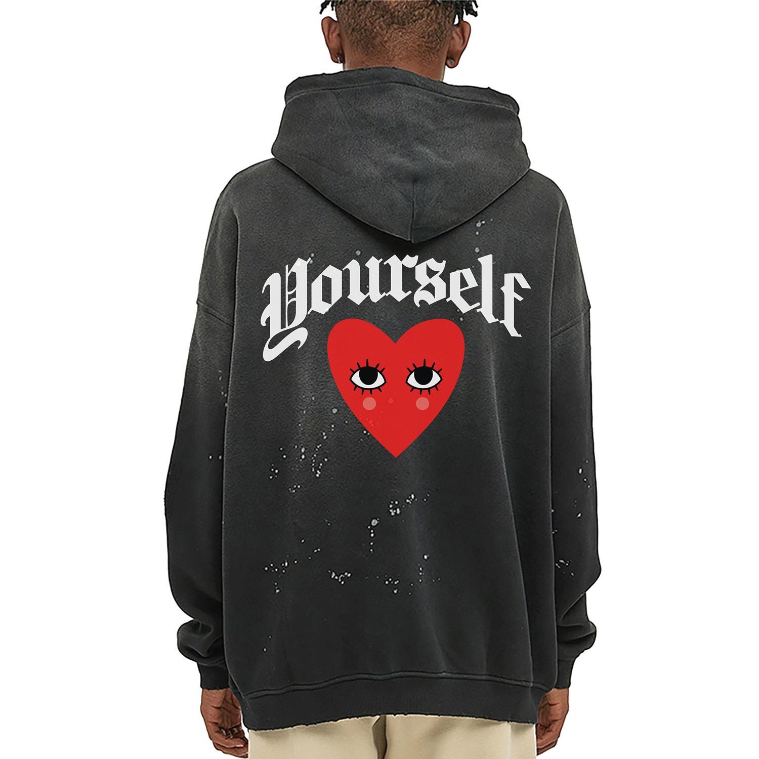 Behave Yourself Grunge Vintage Washed Hoodie, Streetwear