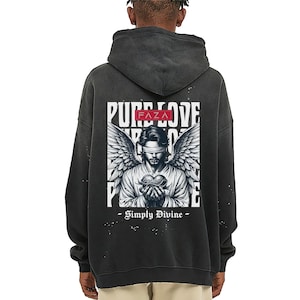 Grunge acid wash vintage Hoodie, Distressed graphic hoodie, Bleached Y2k streetwear hoodies, Baggy clothing, Grunge vintage designer hoodies