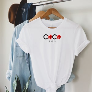 Coco Paris Flower T-Shirt: Minimalist Graphic Tee