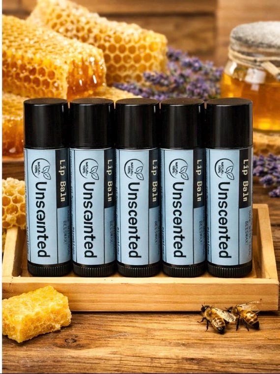 All natural hand poured lip balm