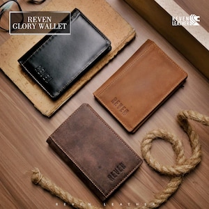 Herren Crazy Horse Leder Geldbörse - Handgefertigtes Bifold mit Kartenfächern und Reißverschlusstasche