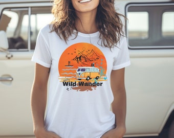 Wild Wander Shirt,Vacation Shirt,Camping Shirt,Hiking Shirt,Nature Lover Shirt,Adventure Lover Shirt,Wanderlust Shirt,Travel gift, Tank top
