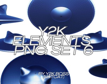Y2K UFO Flying Saucer Cat PNG Bundle | 6 Cute Alien Spaceship Graphics | Transparent Clipart Sticker Sublimation Commercial Use