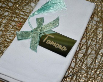 Decoración de mesa con borlas y adornos, decoración de mesa de boda personalizada, adorno personalizado, decoración del hogar personalizada