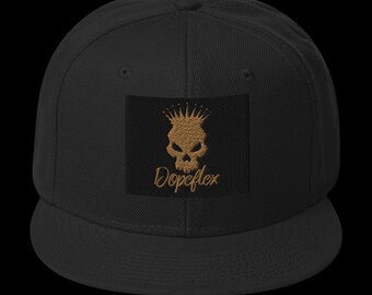 Cappellino snapback da camionista Richardson 112 con corna di metallo nere e teschio - Italia