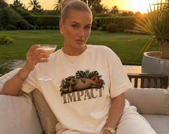 Impact Capybara Graphic T-Shirt | Oversized Vintage Tee | Tropical Animal Shirt | Aesthetic Streetwear | Unisex Relaxed Fit Tee