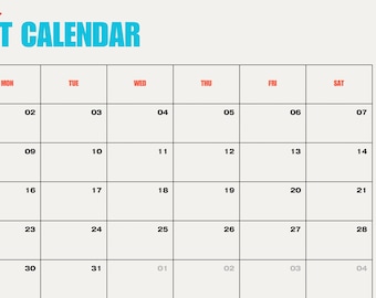 Digital Content Creation Calendar