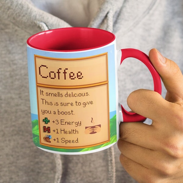 Stardew Valley Gamer Coffee Mug Video Game Cup Cool Gaming Mug 11oz Collectible Unique Gaming Inspired Ceramic Geeky Mug Best Gift For Him