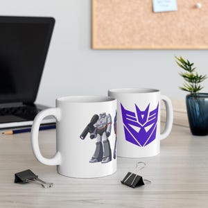 Mug, Transformers Decepticons Megatron and Galvatron, Coffee Cup, Tea Mug, Kitchen Décor, Gift for Him, Collectible Mug, Geek Gift