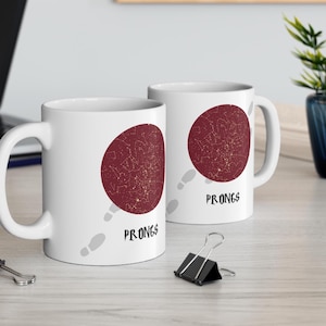 Harry Potter Marauders-kaart 11oz witte mok, Wizard Star Map-verjaardagscadeau, James Potter Prongs-naam koffiekopje, geeky-theemok, magische ventilator