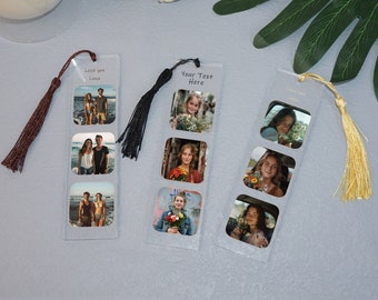 Segnalibro fotografico personalizzato in acrilico / Segnalibro con immagine personalizzato / Segnalibro fotografico / Regali per la festa della mamma per la mamma / Segnalibro per le donne