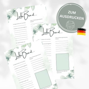 JGA-Spiele zum Ausdrucken, Braut-Ausfüllkarten, Junggesellenabschied digital, digitaler Download, JGA-Spiele, Junggesellenabschiedsspiel, Brautspiel