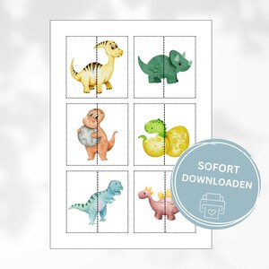 Dino Matching Game Montessori Montessori Matching Cards Printable Dino Matching Game Montessori Montessori Matching Cards Printable