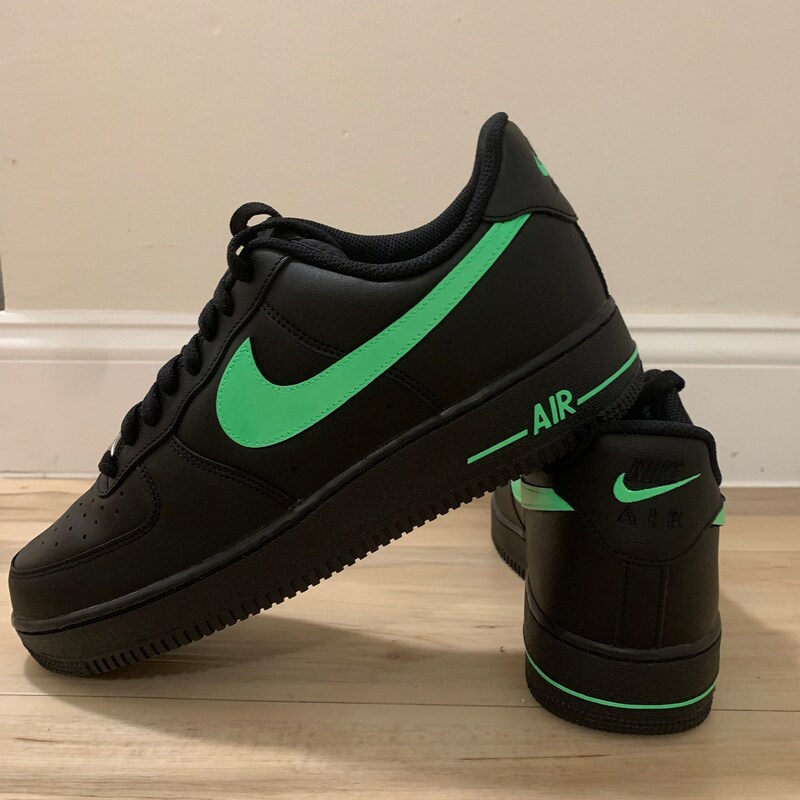 custom nike air force 1 green