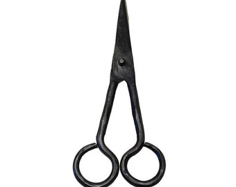 Medieval Style Scissors Hand forged Iron Functional