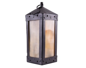 Square Lantern with Horn Windows, Handmade As Seen in Outlander