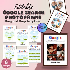 Google-Suche-Fotorahmen, Google-Suchleiste-Poster, Fotocollage der besten Freunde, Fotocollagerahmen für Geschenk, Jubiläumsfotocollage