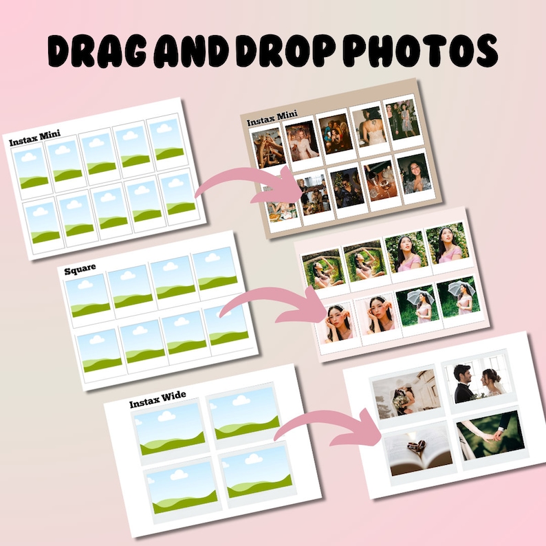 Customizable Fuji Instax Canva Frame Templates | Editable Instax Frame ...