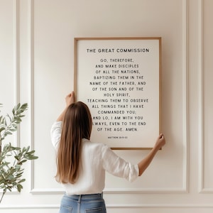 The Great Commission, Bible Verse Wall Art, Printable Scripture ...