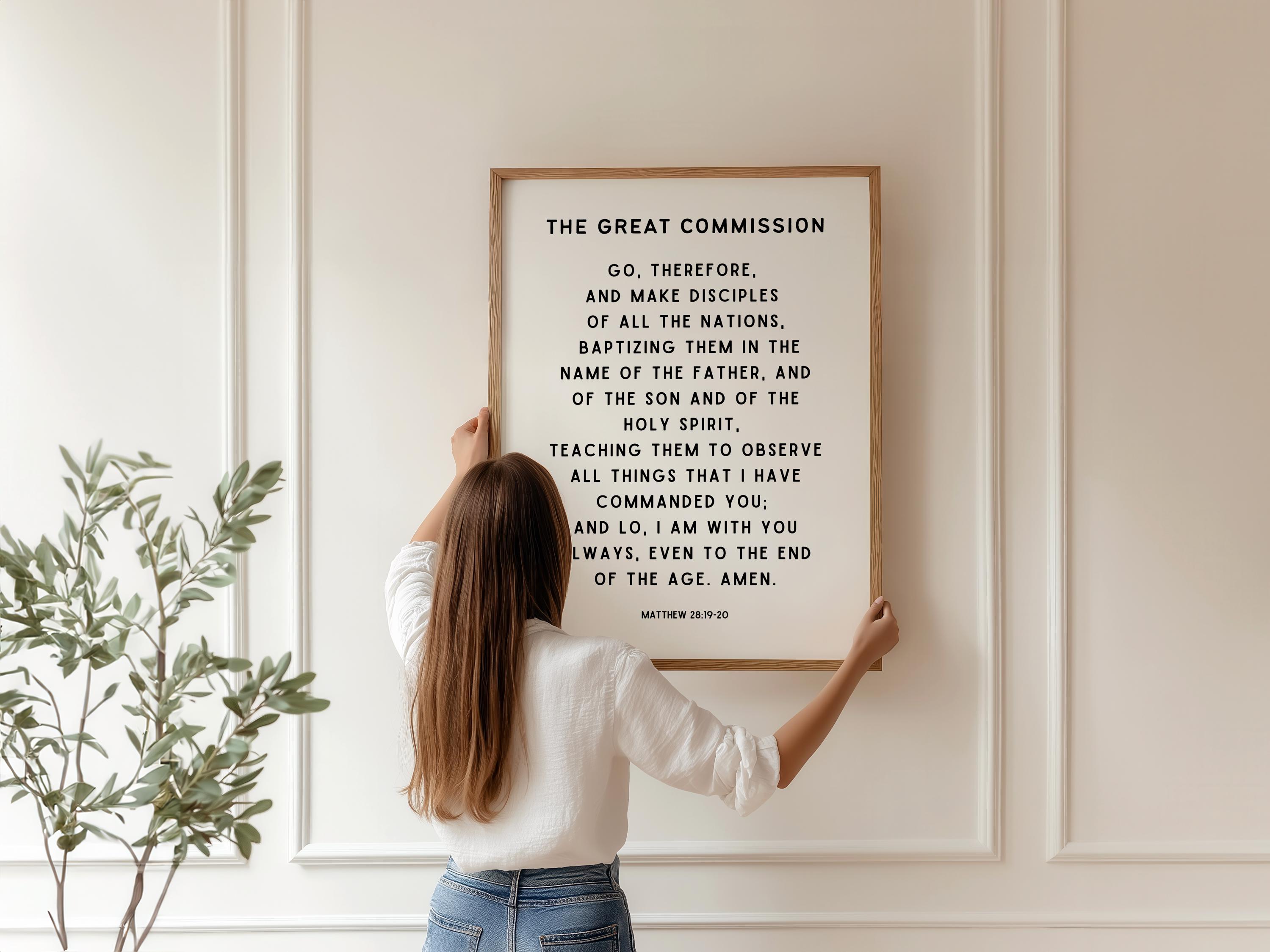 The Great Commission, Bible Verse Wall Art, Printable Scripture ...