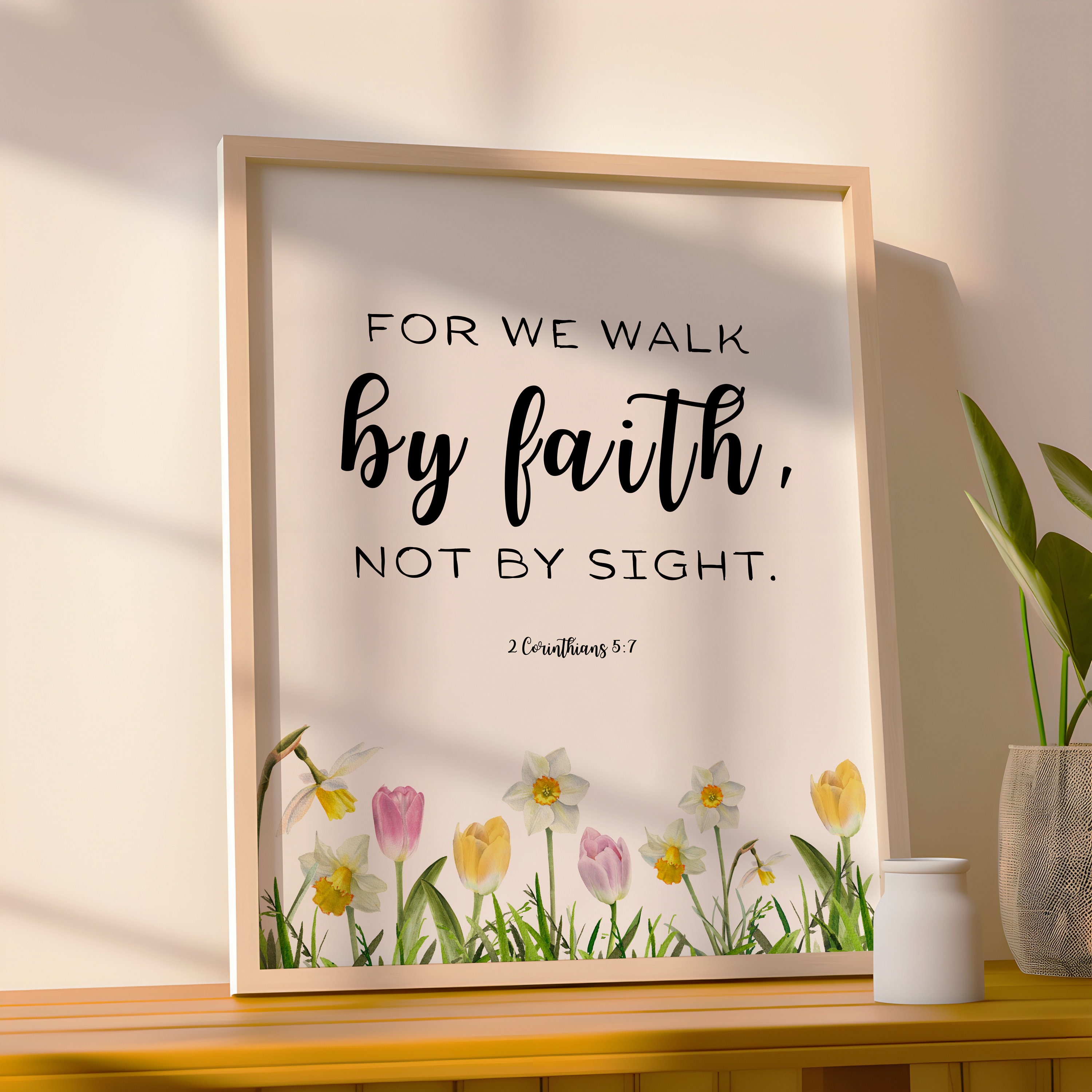 Religious Wall Art We Walk By Faith Not By Sight Wall Decal - 2 ...