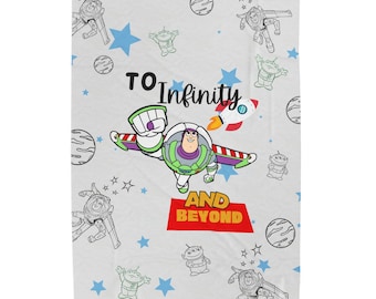 Personalized Toy Story Blanket Kids Buzz Lightyear Minky Blanket Baby Boy Toy Story Throw Blanket Custom Name Buzz and Woody Blanket