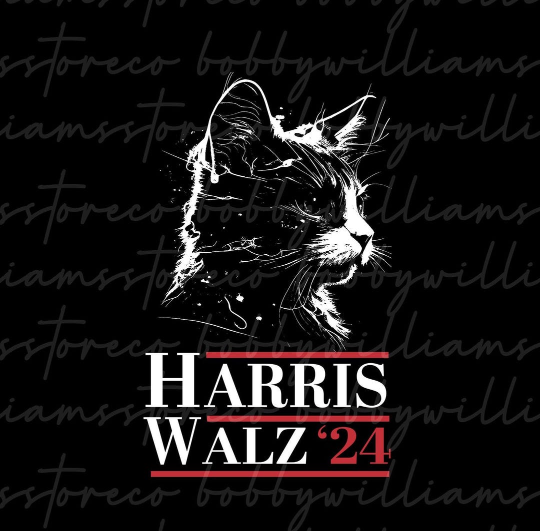 Kamala and Tim Walz Cat 2024 Png,i Understand the Asigment Png, Vote