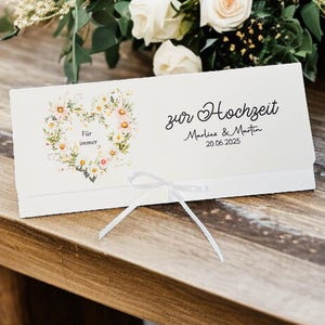Karte zur Hochzeit,  Karte zur Hochzeit personalisiert, Geldgeschenk Hochzeit, Geschenkidee Hochzeit Geld, Glückwunschkarte, Anlass Hochzeit