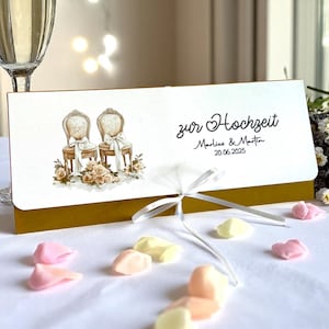 Glückwunschkarte Hochzeit personalisiert, Karte zur Hochzeit, Hochzeit Geld Geschenk, Geschenkidee Hochzeit Geld, Geldgeschenk Hochzeit