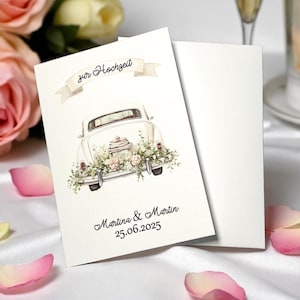Karte zur Hochzeit personalisiert, Glückwunschkarte Hochzeit personalisiert, Geld verpacken Hochzeit, Geld Geschenk Hochzeit, Hochzeitskarte