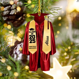 High School Graduation Gifts Personalized Ornament 2024, New Graduate Gift, Graduation Cap For Her,Him, College Graduation Gift