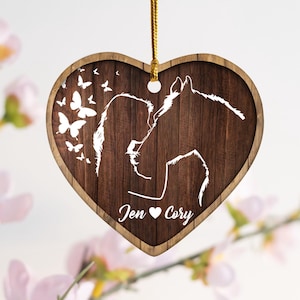The Girl And Her Horse Personalized Ornament, Horse Christmas Ornament, Horse Lover Gift, Pet Memorial, Equestrian Gifts, Horse Rider Gift