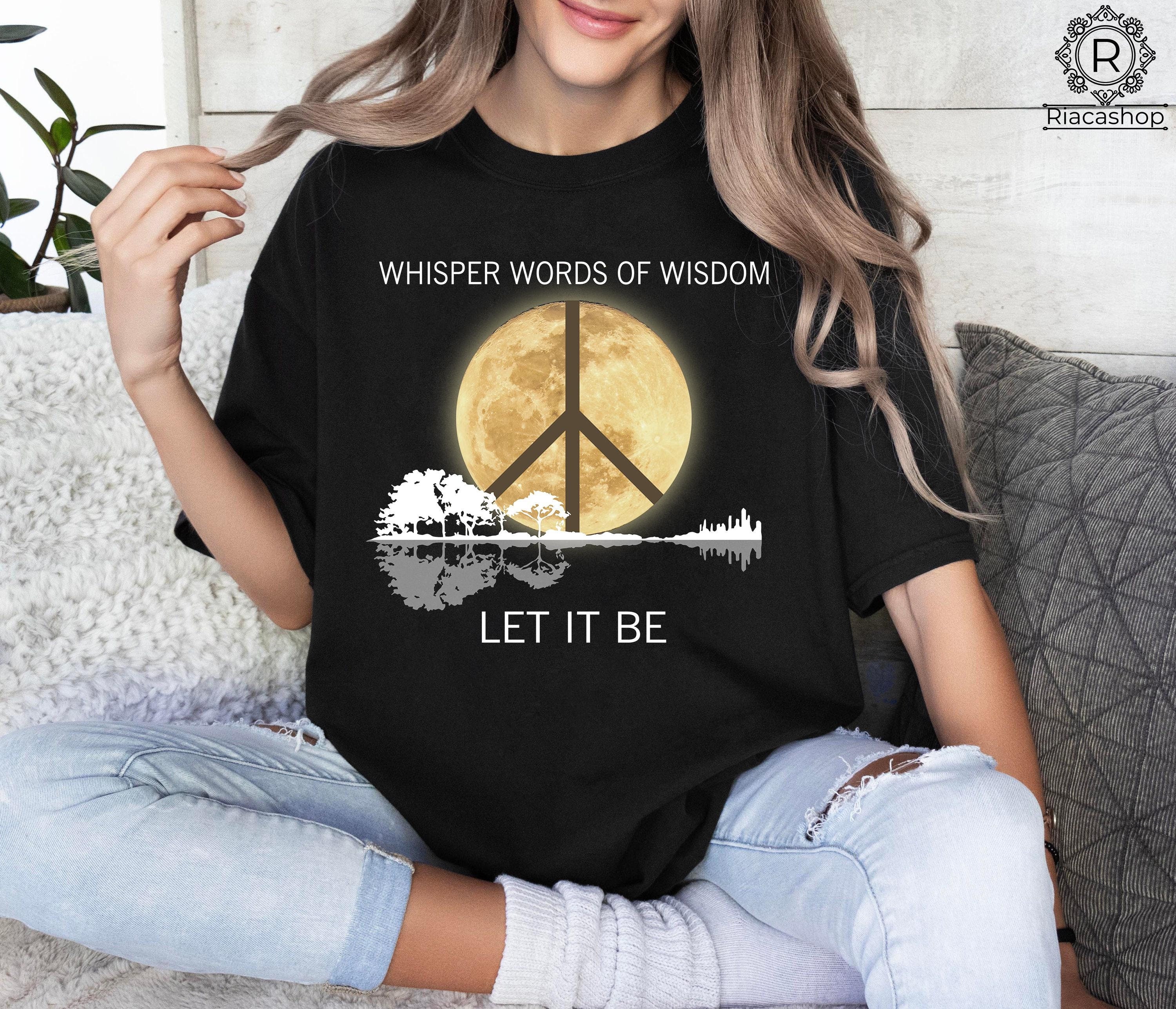 Whisper Words of Wisdom Let It Be Guitar T-shirt,beatles Guitar